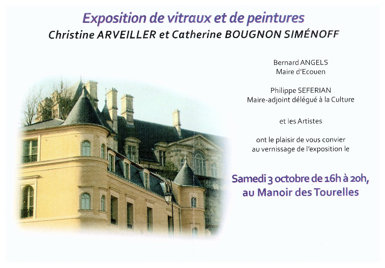 Invitation vernissage exposition à Ecouen